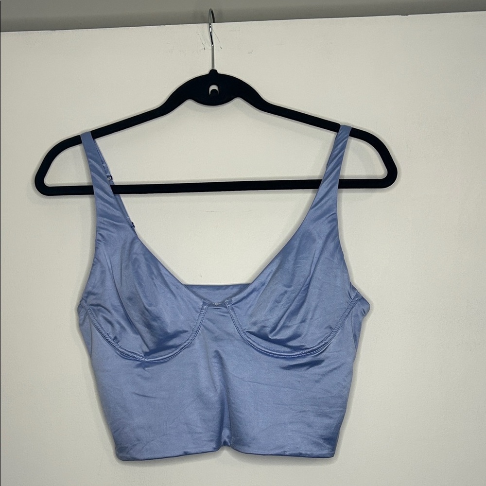 Aerie Smoothez Blue Crop Top